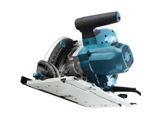 ТОП! Профессиональная ручная погружная дисковая пила Makita SP6000J : 1300 Вт, 165мм, 55мм + линейка 1.5м - Фото 5