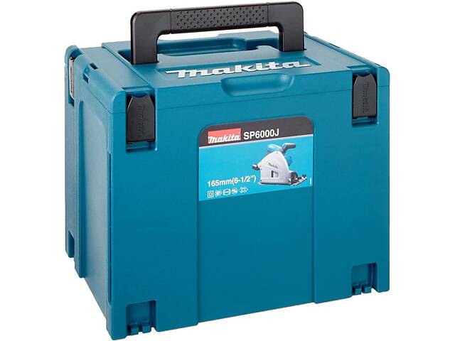 ТОП! Профессиональная ручная погружная дисковая пила Makita SP6000J : 1300 Вт, 165мм, 55мм + линейка 1.5м - Фото 7