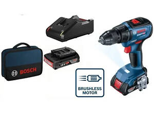ТОП! Профессиональный аккумуляторный шуруповерт Bosch GSR 18V-50 : с АКБ 18V 2шт-2Ah (3601JH5000)
