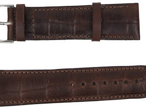 ТОП! Ремешок для часов под крокодила 24 мм Mykhail Ikhtyar коричневый