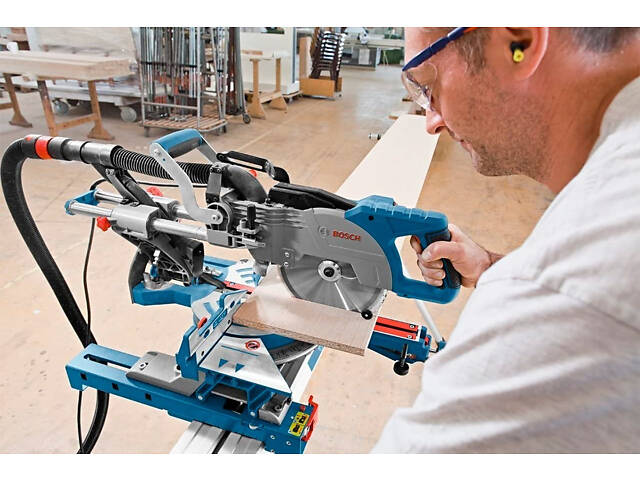 ТОП! Торцовочная пила Bosch Professional GCM 800 SJ: 1.4 кВт, глубина/длина реза 70/270мм, диск 210-216мм - Фото 7