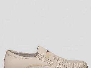 ТОП! Мужские туфли с перфорацией, цвет бежевый, 243RC1591 KangFu 42