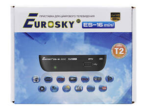 ТОП! ТВ-ресивер тюнер Eurosky ES-16 mini/DVB-T 2 (Гарантія 1рік)