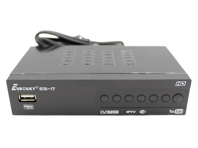ТОП! ТБ-ресивер тюнер Eurosky ES-17 / металевий корпус / DVB-T 2 (Гарантія 1 рік) - Фото 3