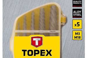 TOPEX 14A110 Набір екстракторів для вилучення зламаних/пошкоджених болтів/шпильок (5шт) M3-M18