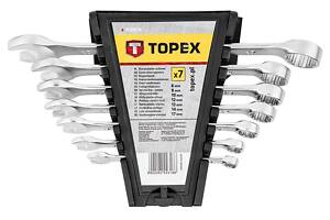 TOPEX 35D379 Набор ключей комбинированных (7шт) (6/8/10/12/13/14/17mm)
