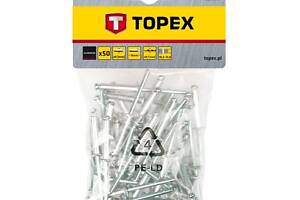 TOPEX 43E404 Заклепка алюминиевая (4.0х16mm) (к-кт 50шт)