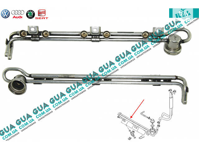 Топливная рейка / рампа / распределительный трубопровод 071133317A Seat / СЕАТ TOLEDO II 1999-2006, VW / ВОЛЬКС ВАГЕН BO