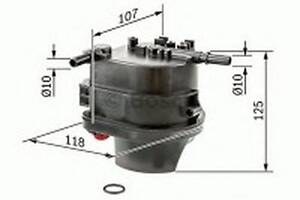 Паливний фільтр на 107, 206, 207, Aygo, Bipper, C1, C2, C3, Fiesta, Fusion, Nemo