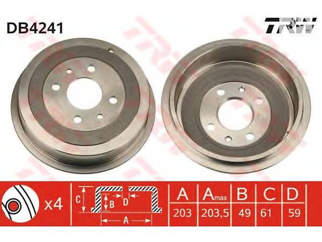 Тормозной барабан для моделей: ALFA ROMEO (145, 146)