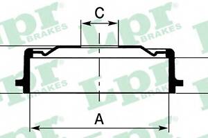 Тормозной барабан для моделей: CHRYSLER (VOYAGER, VOYAGER), DODGE (CARAVAN), PLYMOUTH (VOYAGER)