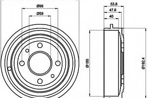 Тормозной барабан для моделей: FIAT (TEMPRA, TIPO,PUNTO,PUNTO,BRAVA,BRAVO,PUNTO,PUNTO,PUNTO,PANDA,500,PANDA,500), FORD
