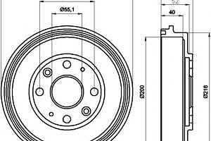 Тормозной барабан для моделей: MAZDA (FAMILIA, FAMILIA,MX-3,FAMILIA,323,FAMILIA,FAMILIA,FAMILIA,323,323,DEMIO)