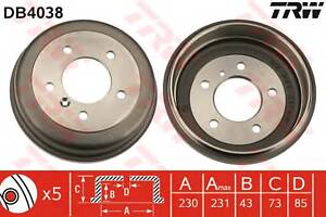 Тормозной барабан для моделей: MERCEDES-BENZ (T1, T1,T1,G-CLASS,T1-TN,T1-TN)