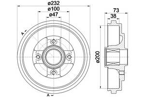 Тормозной барабан для моделей: OPEL (AGILA), SUZUKI (WAGON), VAUXHALL (AGILA)