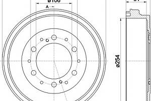 Тормозной барабан для моделей: TOYOTA (HIACE, HIACE,HIACE,HIACE)