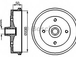 Тормозной барабан BOSCH 0986477030 на VW CAROCHA