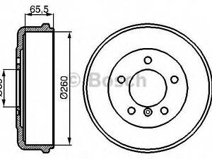 Тормозной барабан BOSCH 0986477038 на MERCEDES-BENZ G-CLASS (W463)