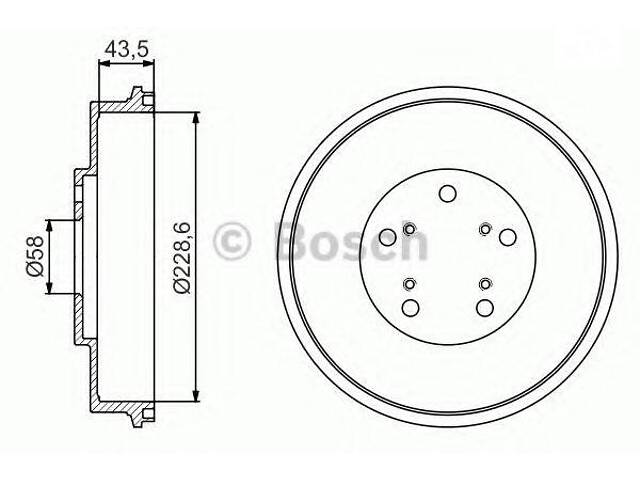 Тормозной барабан BOSCH 0986477231 на SUBARU FORESTER (SF)