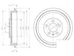 Тормозной барабан DELPHI BF406 на SKODA OCTAVIA (1U2)