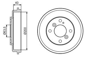 Тормозной барабан FORD KA+ (TK, FK) / FORD FIESTA (CB1, CCN) 2008-2017 г.