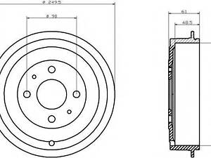 Тормозной барабан TEXTAR 94019900 на FIAT PANDA (169)