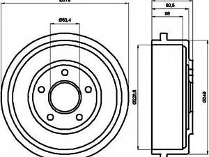 Тормозной барабан TEXTAR 94024400 на FORD TRANSIT CONNECT (P65_, P70_, P80_)