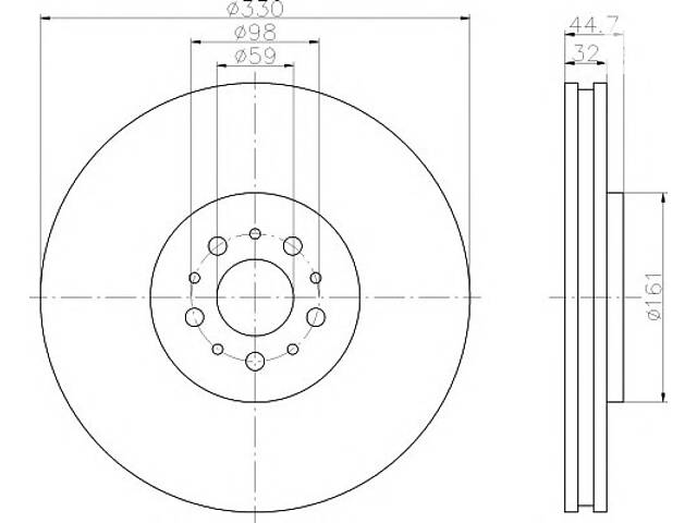 Тормозной диск   для моделей: ALFA ROMEO (156, 156,147,GT)