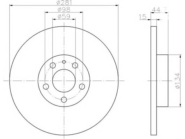 Тормозной диск   для моделей: ALFA ROMEO (156, 156,147)