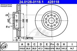 Тормозной диск для моделей: ALFA ROMEO (166)