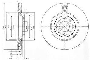 Тормозной диск для моделей: ALFA ROMEO (MITO), FIAT (STILO,BRAVO), LANCIA (DELTA)