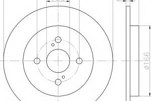 Тормозной диск для моделей: ASTON MARTIN (CYGNET), DAIHATSU (CHARADE), TOYOTA (YARIS,RACTIS,IQ,VIOS-YARIS,YARIS,VIOS-
