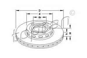 Тормозной диск для моделей: AUDI (100, 100,A4,A6,A6,A6,A6,A4,A4,A4,A4,A4), SEAT (EXEO,EXEO), SKODA (SUPERB), VOLKSWAGE