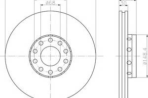 Диск гальмівний для моделей:AUDI (100,100,A6,A8,A6)