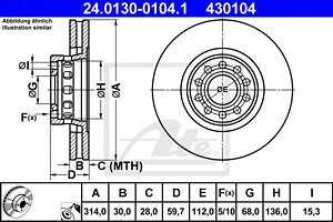 Тормозной диск для моделей: AUDI (100, 100,A6,A8,A6)