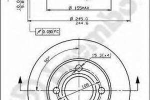 Тормозной диск для моделей: AUDI (80, 80,80,80,90,90,COUPE,COUPE)