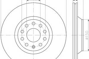 Тормозной диск для моделей: AUDI (A3, A3,A3,A3,A3,A3), SEAT (LEON,LEON,LEON), SKODA (SUPERB,SUPERB), VOLKSWAGEN (GOLF,