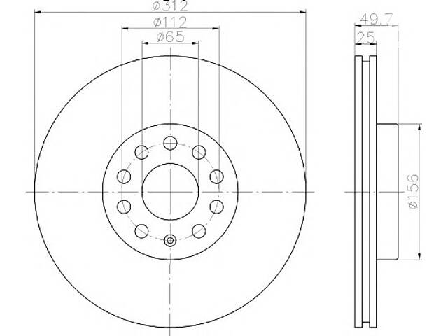 Тормозной диск   для моделей: AUDI (A3, A3,TT,TT,A3,A1,A1,Q3,A3,A3,A3,A3,TT), AUDI (FAW) (Q3), SEAT (ALTEA,LEON,ALTEA,AL