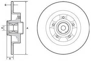 Гальмівний диск для моделей: AUDI (A4), RENAULT (MEGANE, SCENIC, MEGANE, GRAND-SCENIC, SCENIC, GRAND-SCENIC)