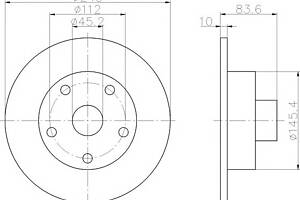 Тормозной диск для моделей: AUDI (A4, A4,A4)