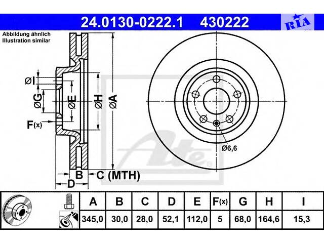 Тормозной диск   для моделей: AUDI (A5, A4,A4,Q5,A5,A5,A7,A6,A6)