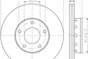 Диск гальмівний для моделей:AUDI (A6,A6), VOLKSWAGEN (PASSAT,PASSAT)