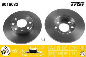 Диск гальмівний для моделей: BEDFORD (CHEVANNE, ASTRA), CHEVROLET (CORSA, CORSA, CORSA), DAEWOO (NEXIA), HOLDEN (BARINA, C