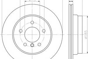 Тормозной диск для моделей: BMW (1-Series, 3-Series,3-Series,3-Series,3-Series,X1,1-Series), BMW (BRILLIANCE) (3,X1),