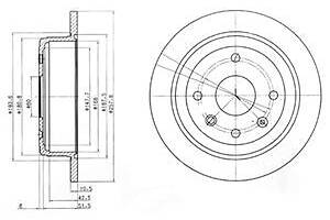 Диск гальмівний для моделей:CHEVROLET (KALOS,LACETTI,NUBIRA,NUBIRA), DAEWOO (NUBIRA,LACETTI)