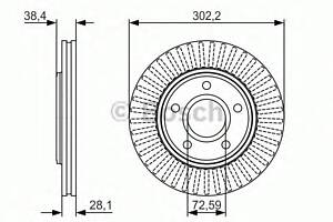 Тормозной диск для моделей: CHRYSLER (GRAND), DODGE (JOURNEY,CARAVAN)