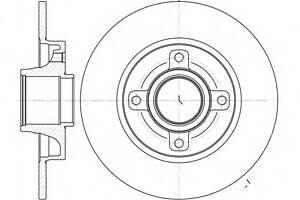 Гальмівний диск для моделей: CITROËN (C4, C4, C4, C4, C3, C3, DS3, C4, DS3), PEUGEOT (307,307,307,307,207,207,207,207,208,2008