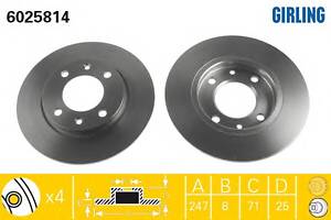 Тормозной диск для моделей: CITROËN (ZX, SAXO,XSARA,XSARA,XSARA,ZX,XSARA), CITROEN (DF-PSA) (XSARA), FIAT (DUCATO), PE