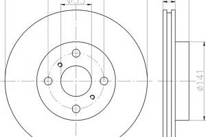 Тормозной диск для моделей: DAIHATSU (CHARADE), PERODUA (ALZA), TOYOTA (YARIS,VIOS-YARIS,PASSO,COROLLA,PRIUS)