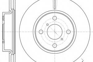 Диск гальмівний для моделей:DAIHATSU (CHARADE), TOYOTA (YARIS,YARIS)